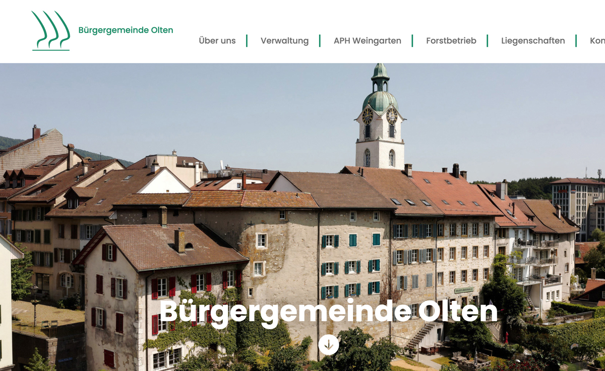 Website Bürgergemeinde Olten Website Bürgergemeinde Olten