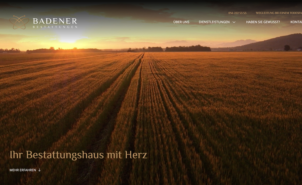 Website Badenerbestattungen Website Badenerbestattungen